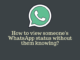 How to view someone's WhatsApp status without them knowing?