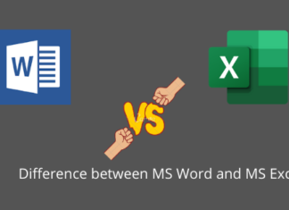 Difference between MS Word and MS Excel