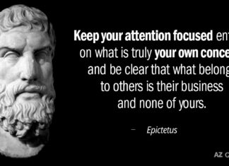 Keep your attention focused entirely on what is truly your own concern, and be clear that what belongs to others is their business and none of yours.