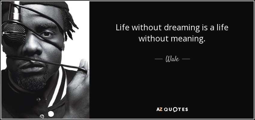 Life without dreaming is a life without meaning.