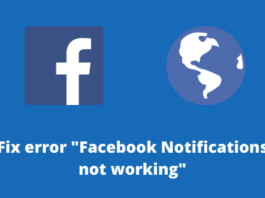 Facebook Notifications not working