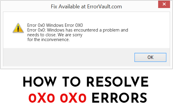 0x0 0x0 error
